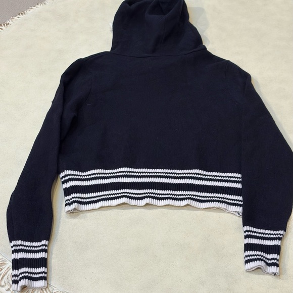 Zara Dark Blue Hoodie with White Accents - Picture 4 of 4